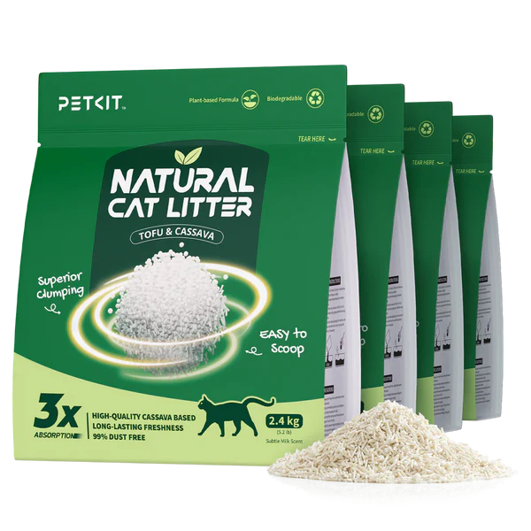 PETKIT Natural Cat Litter Bag 2.4kg 4-pack | Klikk Malta