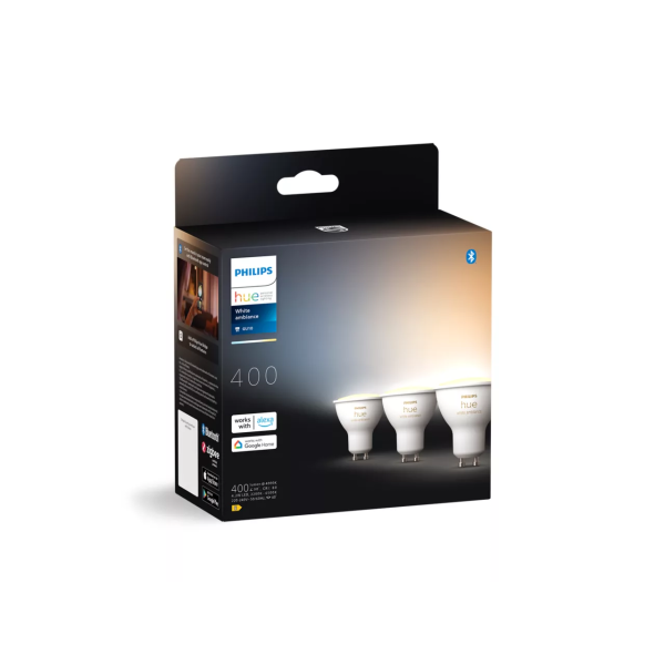 Philips Hue White Ambiance 4.2W GU10 3-pack | Klikk Malta
