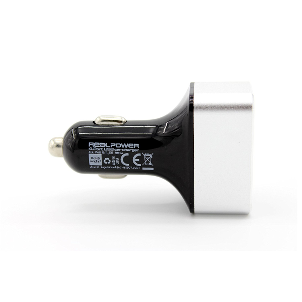 RealPower 4-Port USB Car Charger | Klikk Malta