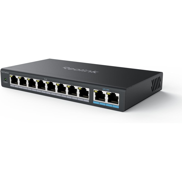 Reolink RLA-PS1 10-port (8-p PoE, 2-p Gbit)... | Klikk Malta
