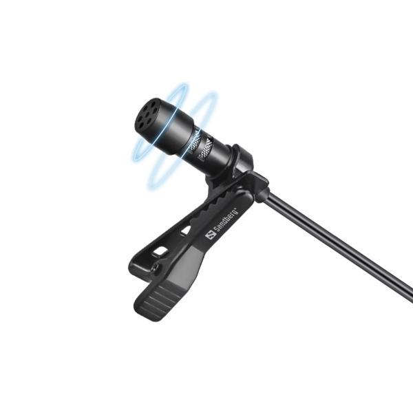 Sandberg Streamer USB-C/A Clip Microphone | Klikk Malta