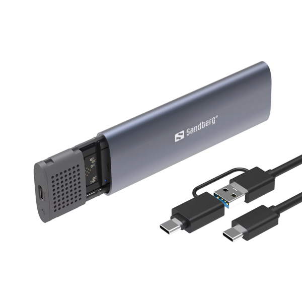 Sandberg USB-C 3.2 Case for M.2+NVMe SSD | Klikk Malta