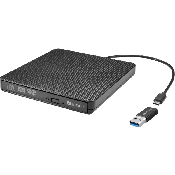 Sandberg USB-C/A DVD Writer Black | Klikk Malta