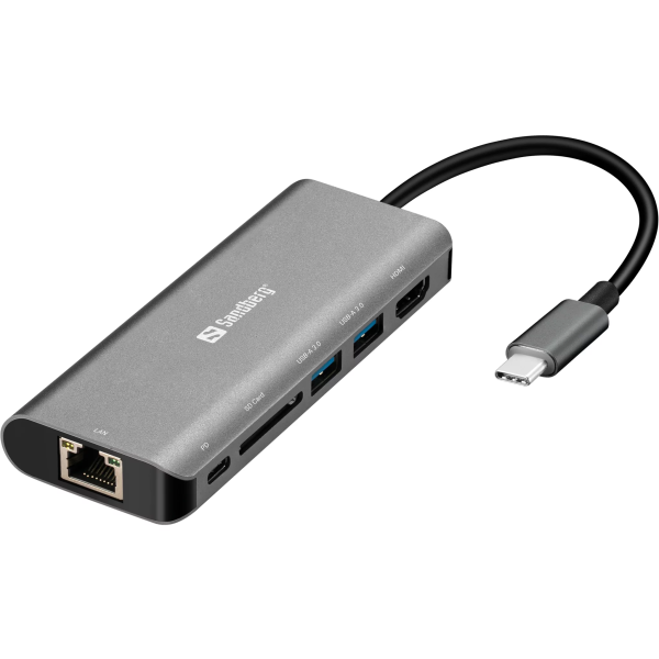 Sandberg USB-C Dock (HDMI USB-C 2xUSB-A LAN... | Klikk Malta