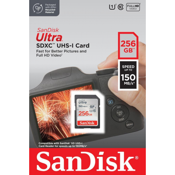 SanDisk 256GB Ultra UHS-I SDXC Class 10 Mem... | Klikk Malta