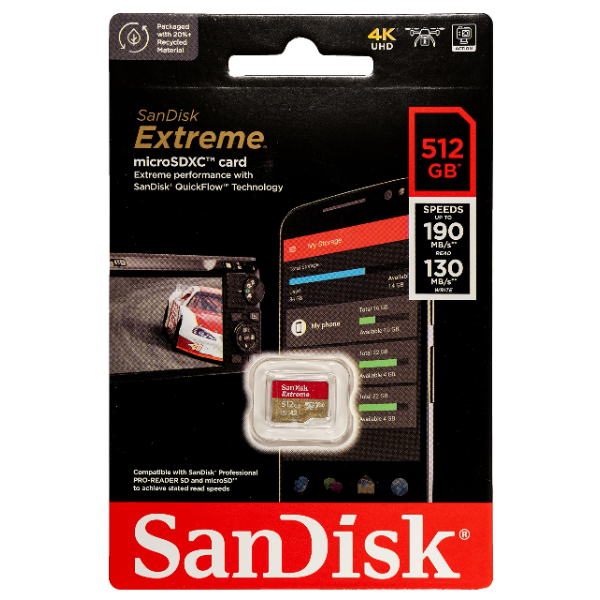 SanDisk 512GB Extreme A2 UHS-I U3 Micro SDX... | Klikk Malta
