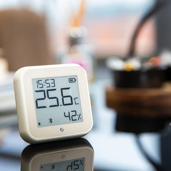Shelly H&T Gen 3 Smart Sensor w/Display Ivory | Klikk Malta