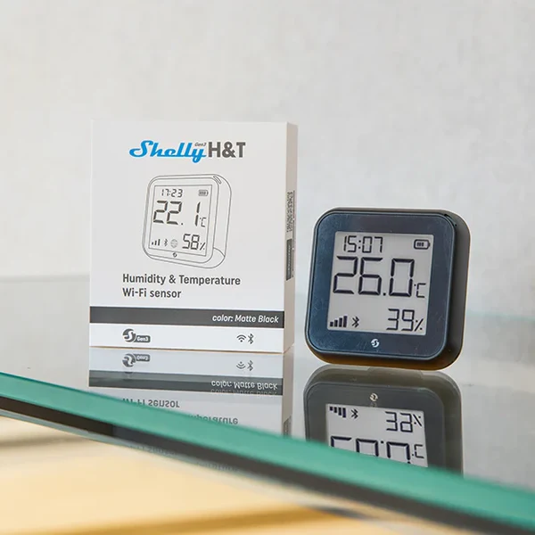 Shelly H&T Gen 3 Smart Sensor w/Display Mat... | Klikk Malta