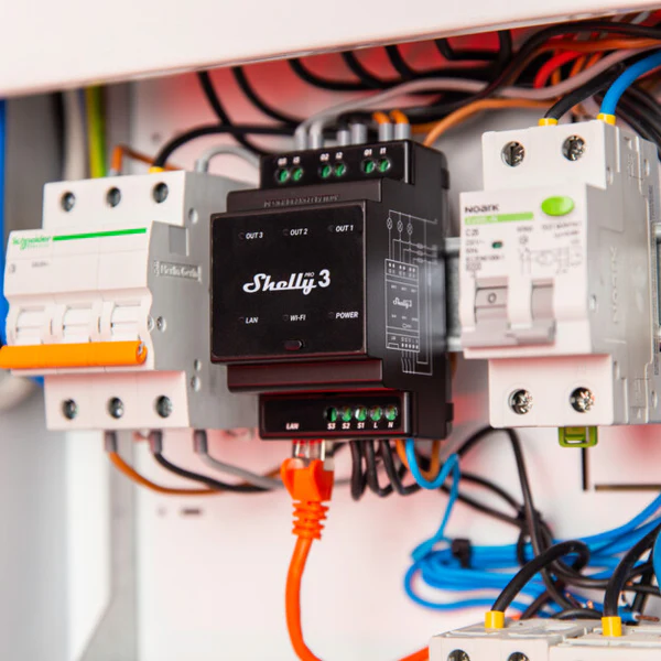 Shelly Pro 3 3-channel DIN Smart Switch | Klikk Malta