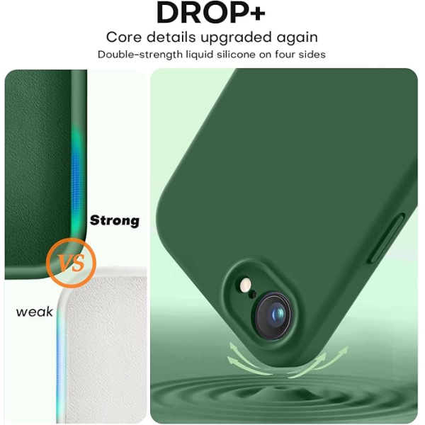 Silicone Case for iPhone 16e/17e Green | Klikk Malta