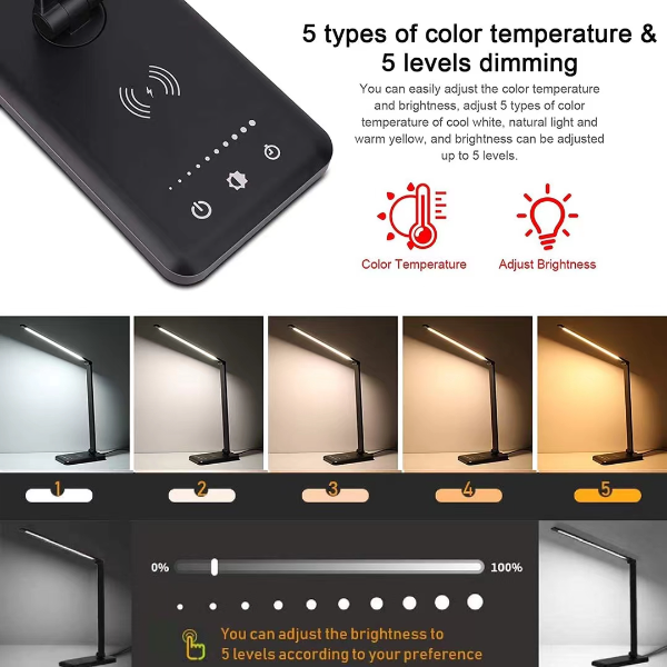 Smart Desk Lamp with Wireless Charging Pad 5W | Klikk Malta