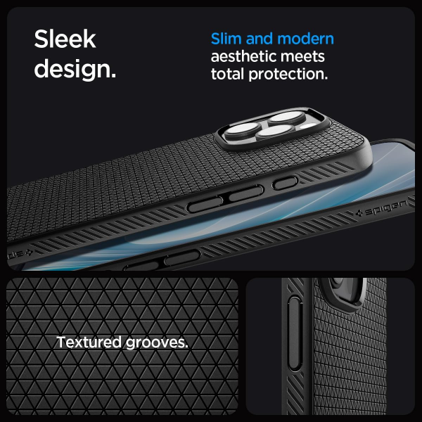 Spigen Liquid Air Matte Black Back Case for... | Klikk Malta