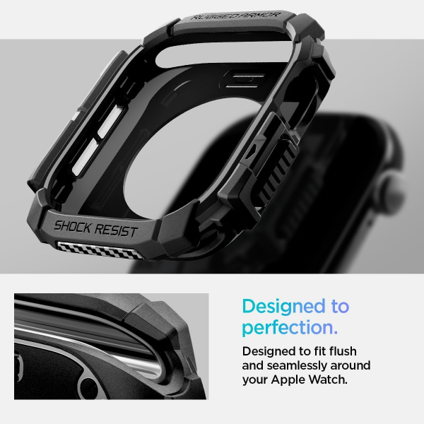 Spigen Rugged Armor Black Case for Apple Wa... | Klikk Malta