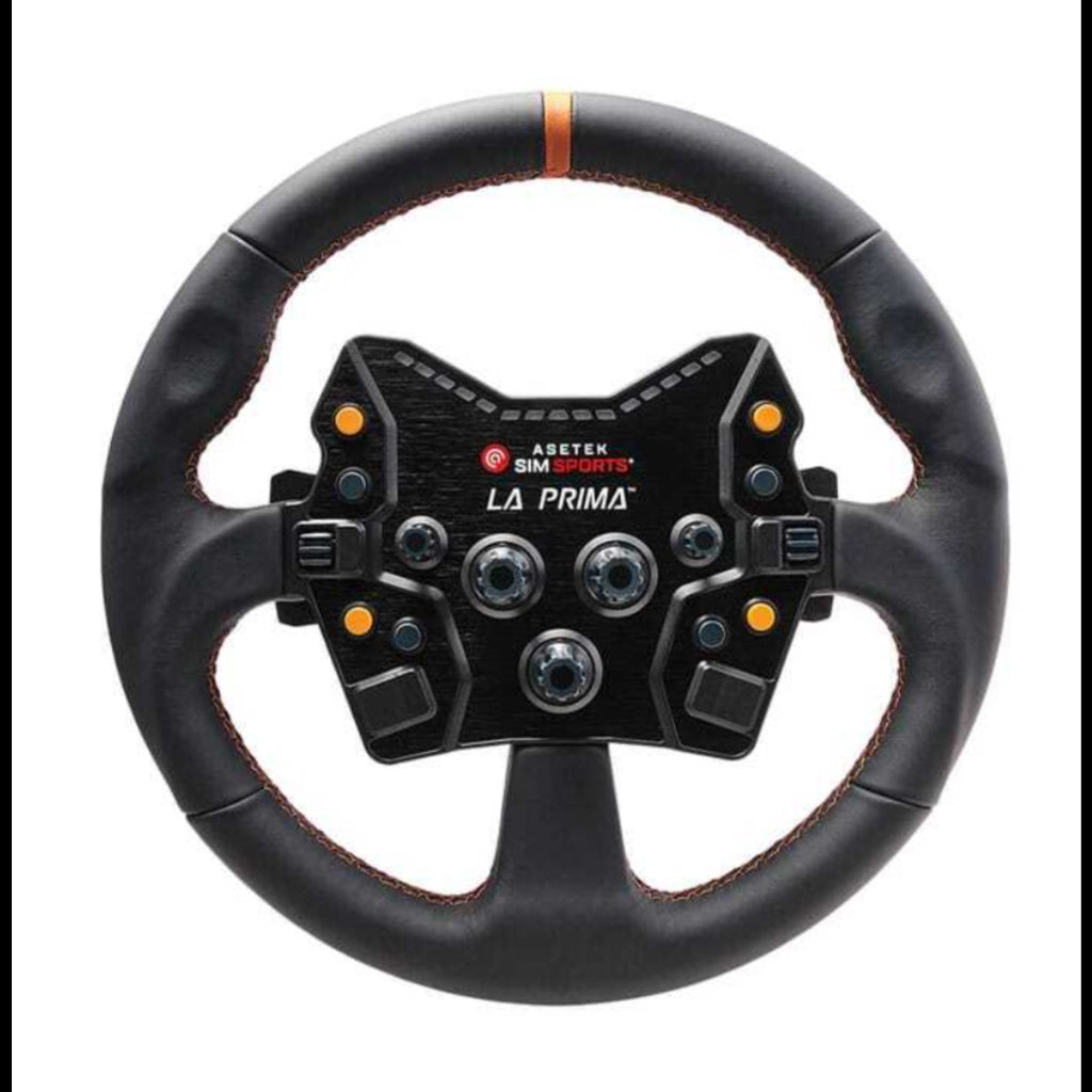 Asetek Round Black Leather Wheel Rim