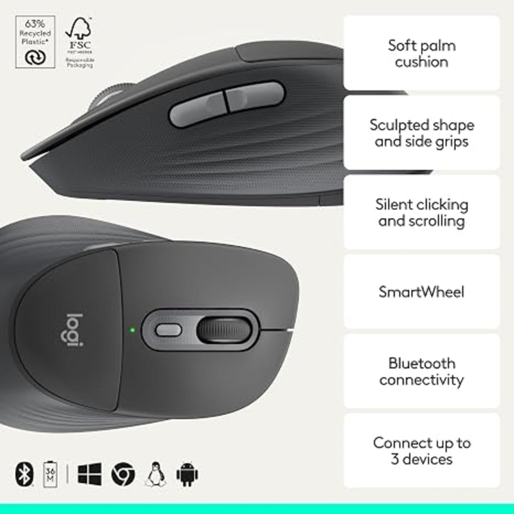 Logitech M850 L Signature Comfort Plus Wireless Mouse