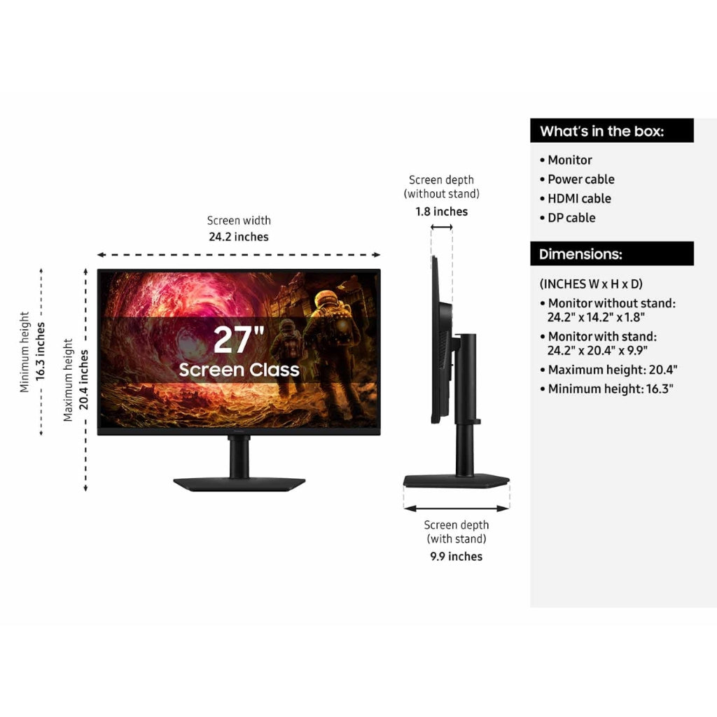 Samsung Odyssey G5 27" QHD LED 180Hz 1ms Gaming IPS Monitor