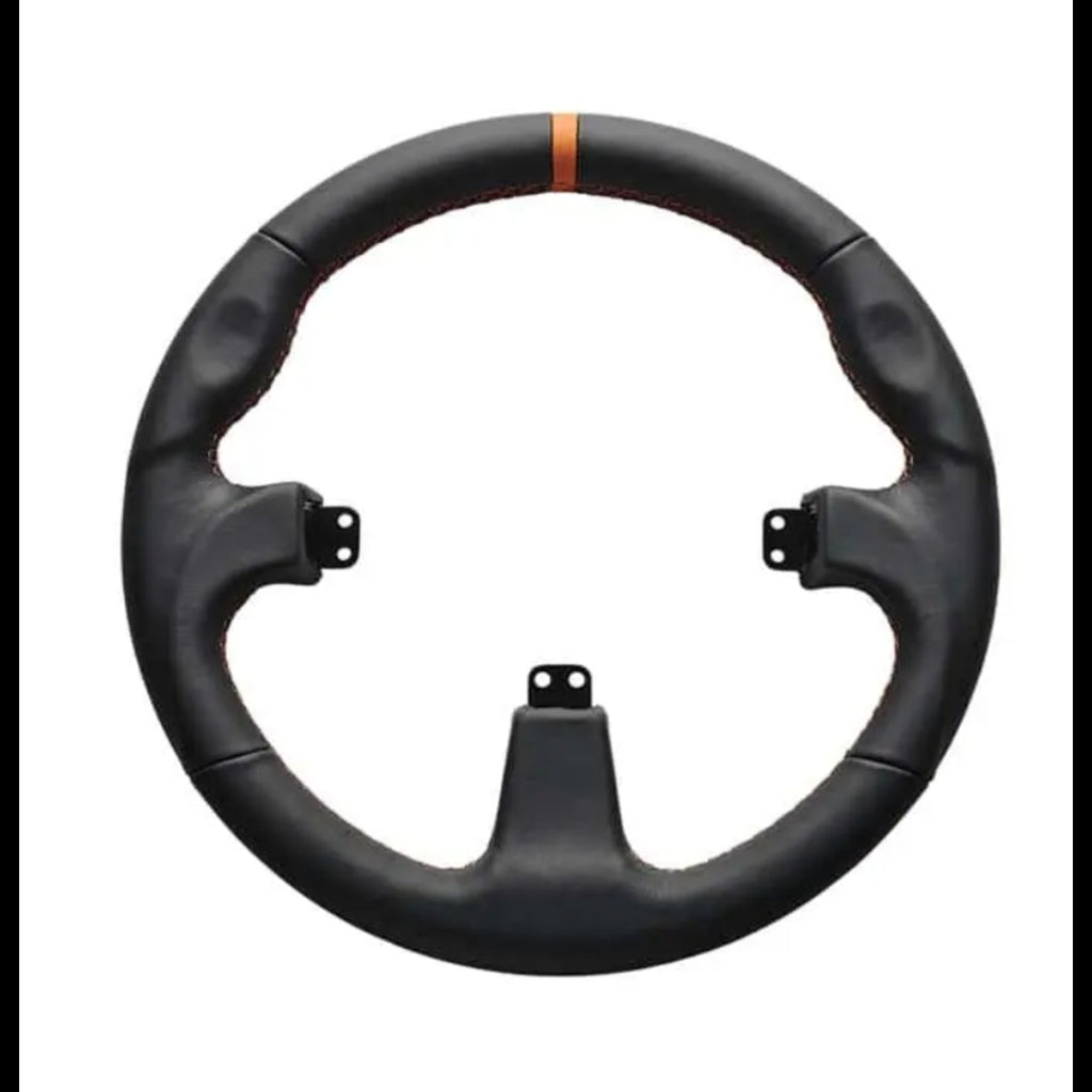 Asetek Round Black Leather Wheel Rim