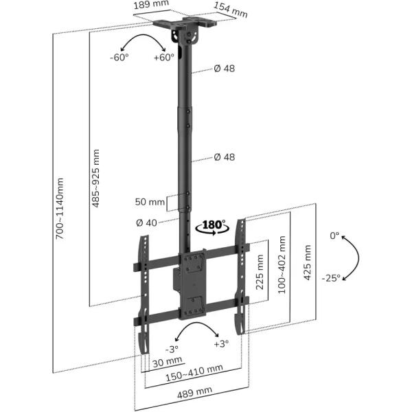 Superior Ceiling-Mount 32-75 Extra Slim Ful... | Klikk Malta
