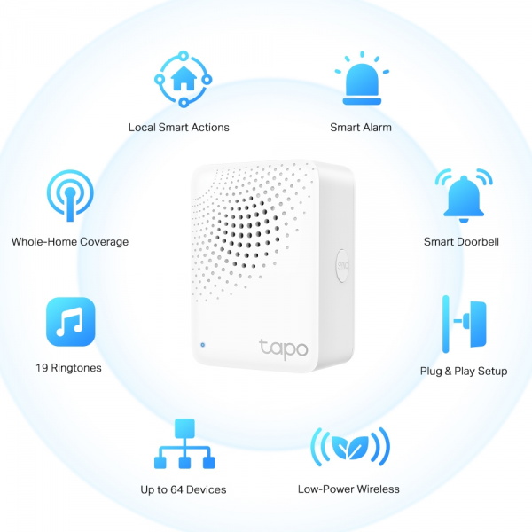 TP-Link Tapo H100 Smart Hub with Chime | Klikk Malta