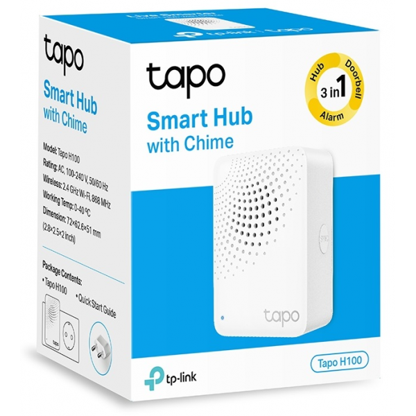 TP-Link Tapo H100 Smart Hub with Chime | Klikk Malta