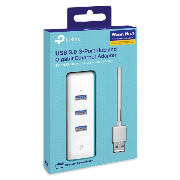 TP-Link USB 3.0 3-Port Hub & Gigabit Ethern... | Klikk Malta