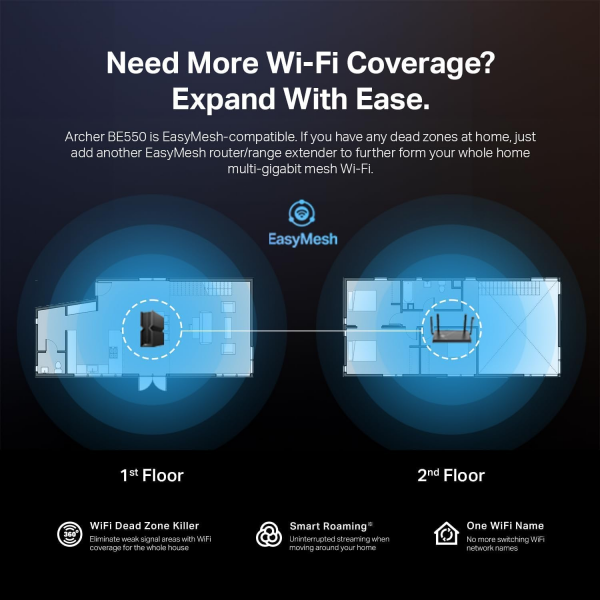 TP-Link Archer BE550 BE9300 Wi-Fi 7 Wireles... | Klikk Malta
