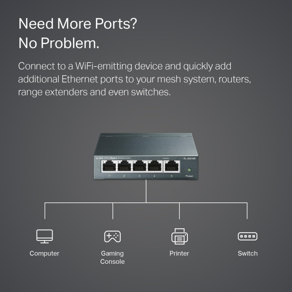 TP-Link SG105 5-port Gigabit Switch | Klikk Malta