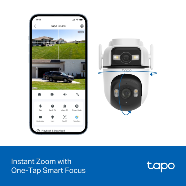 TP-Link TAPO C545D Dual 2K 3MP Outdoor Camera | Klikk Malta