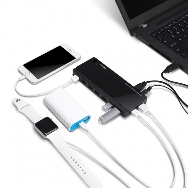 TP-Link UH720 7-port USB 3.0 Hub + 2 Chargi... | Klikk Malta