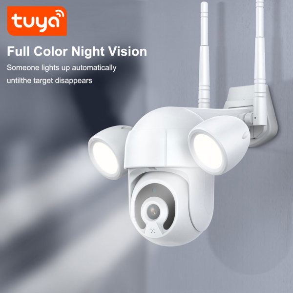 Tuya 2K WiFi PTZ Floodlight Camera 3MP | Klikk Malta
