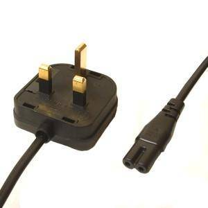 UK Plug to Figure of 8 Power Cable 1.8m | Klikk Malta