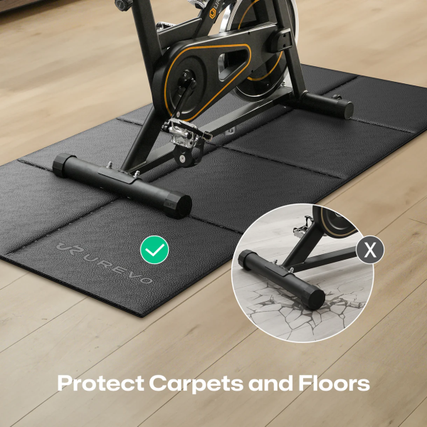 Urevo Fitness Equipment Mat 160cm x 65cm Black | Klikk Malta