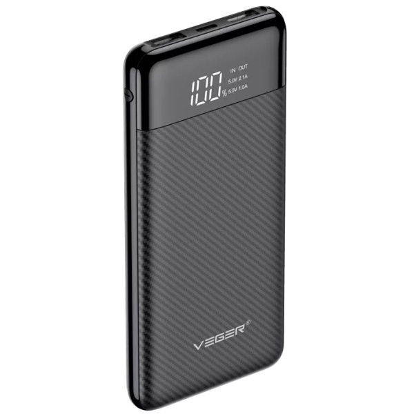 Veger L11 10,000mAh Power Bank 10W Black | Klikk Malta