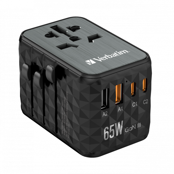 Verbatim UTA-05 GaN III 65W 4-port GaN Charger | Klikk Malta