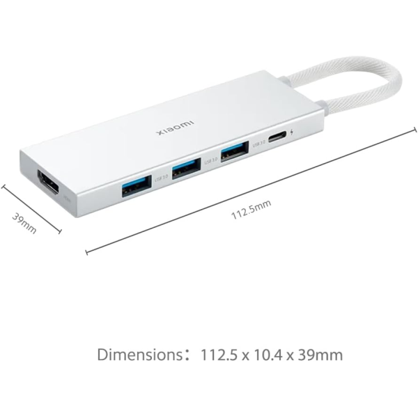 Xiaomi 5-in-1 Type-C Hub Silver | Klikk Malta