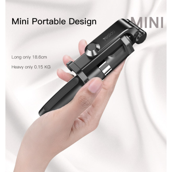 Yesido Bluetooth Selfie Stick Gimbal Tripod... | Klikk Malta