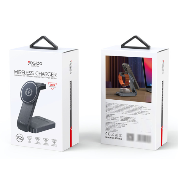 Yesido DS26 4-in-1 Wireless Charging Dock 15W | Klikk Malta