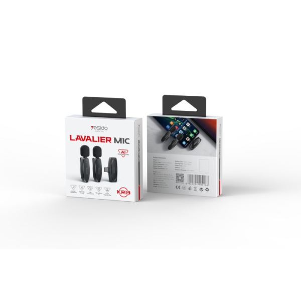 Yesido KR13 2-in-1 Lavalier USB-C Microphone | Klikk Malta