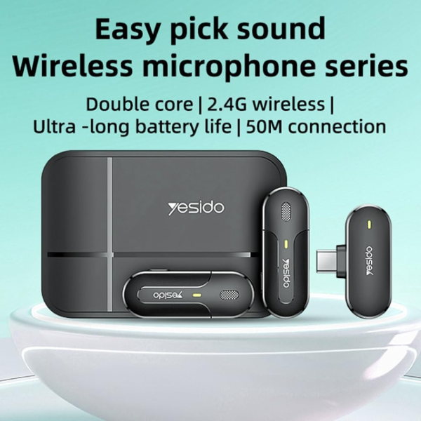 Yesido KR17 2-in-1 Lavalier USB-C Microphon... | Klikk Malta