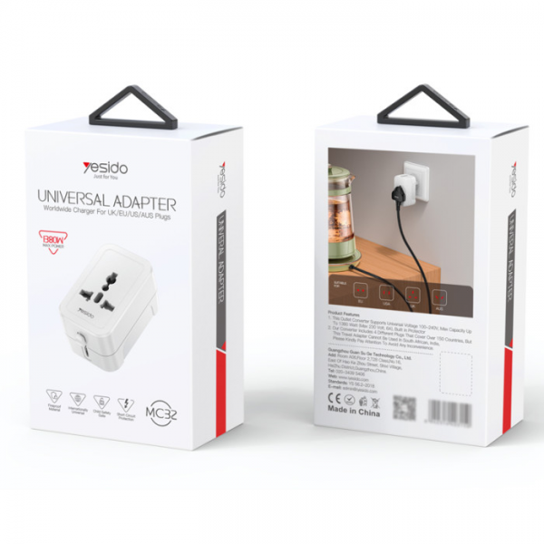 Yesido MC32 Universal Plug Converter | Klikk Malta