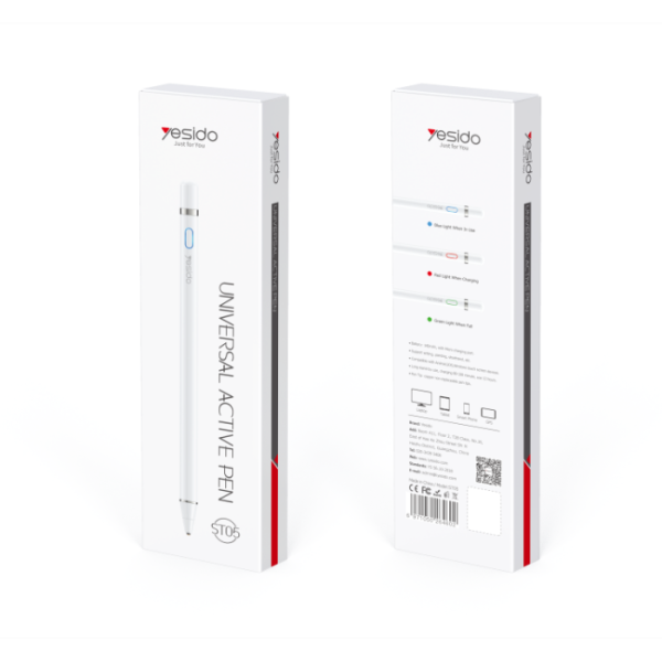 Yesido MicroUSB Active Stylus Pen White | Klikk Malta