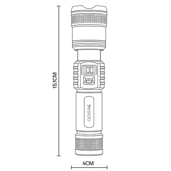 Yesido TC11 Telescopic Flashlight 220lm | Klikk Malta