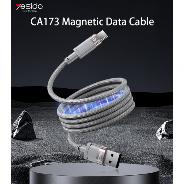 Yesido USB-C to USB-A Magnetic Data Cable 1m | Klikk Malta