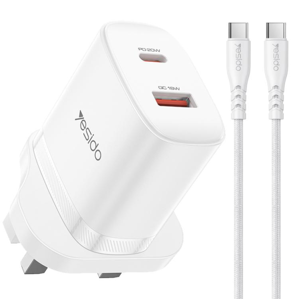 Yesido YC152 20W Wall Charger White UK (USB... | Klikk Malta