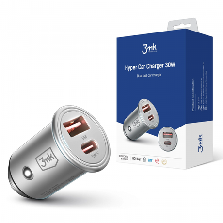 3mk 30W Hyper 2-Port USB Car Charger | Klikk Malta