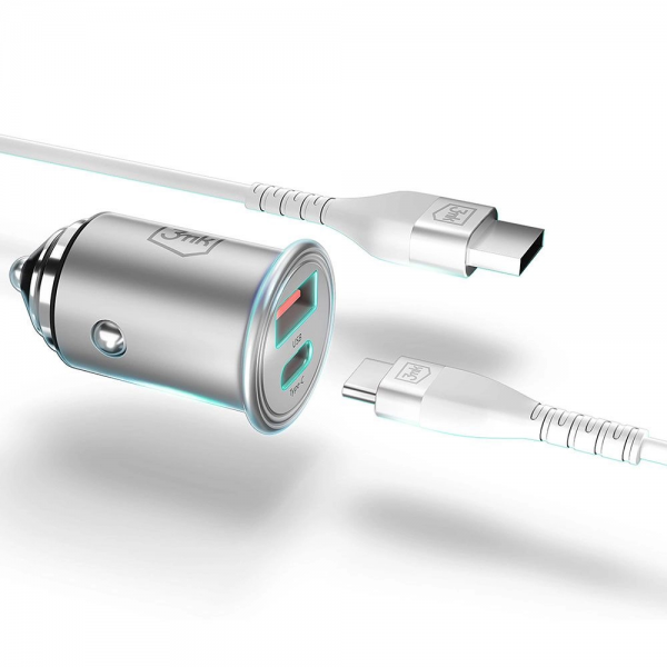 3mk 45W Hyper 2-Port USB Car Charger | Klikk Malta