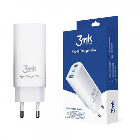 3mk 65W 2 x USB-C & 1 x USB-A Hyper Charger... | Klikk Malta