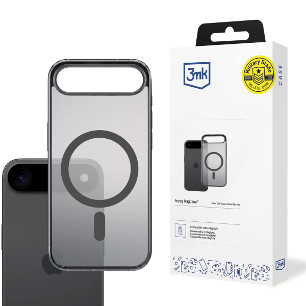 3MK Frosty MagCase for Apple iPhone Air Black | Klikk Malta