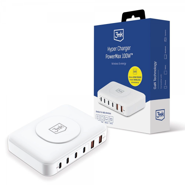 3MK Hyper Charger PowerMax 100W 4 x USB-C 2... | Klikk Malta
