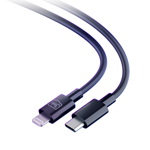 3mk Hyper USB-C to Lightning Cable Black | Klikk Malta